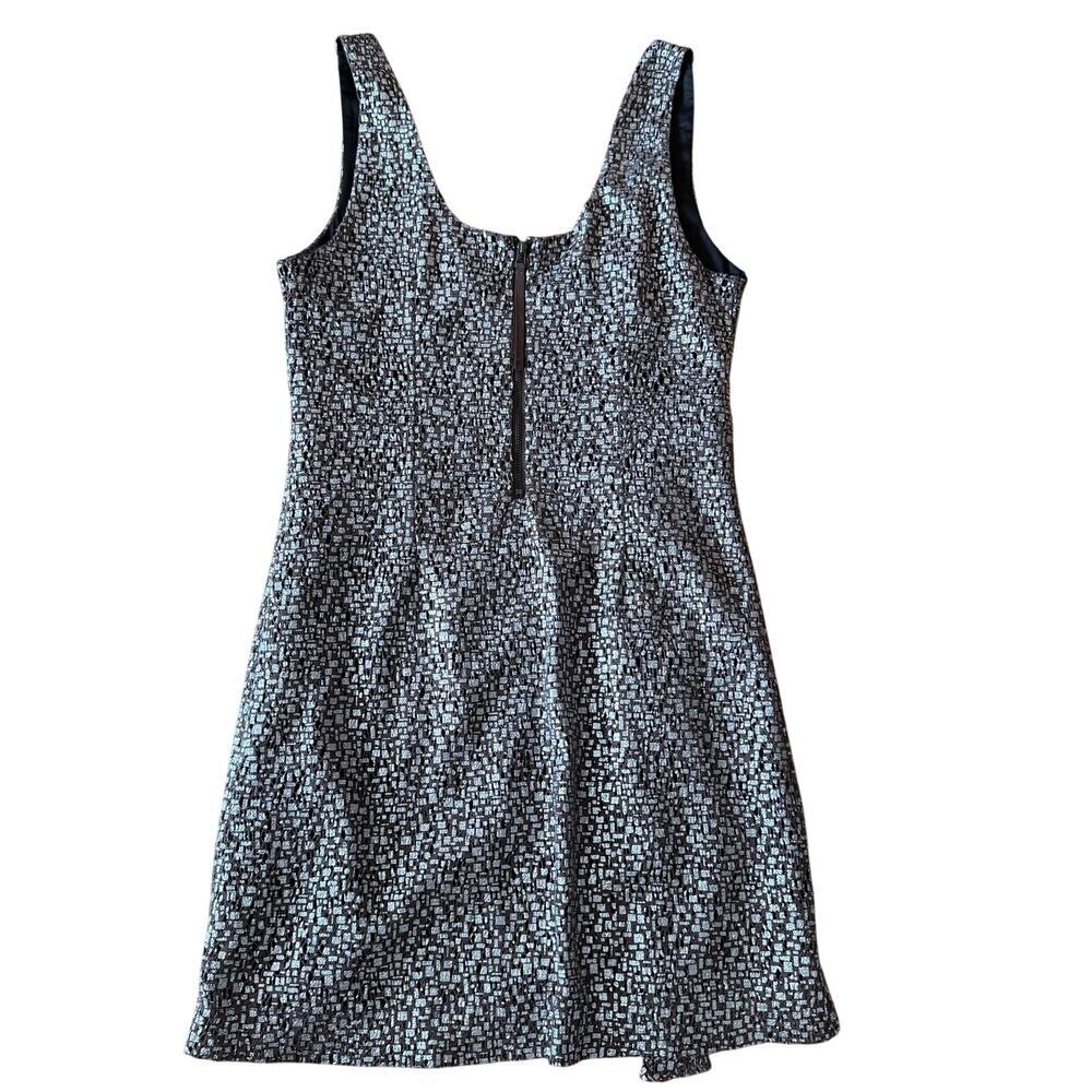 Guess Brown Silver Metallic Knit Sleeveless Mini Dress Size 5 Party Club Y2K - Picture 11 of 14